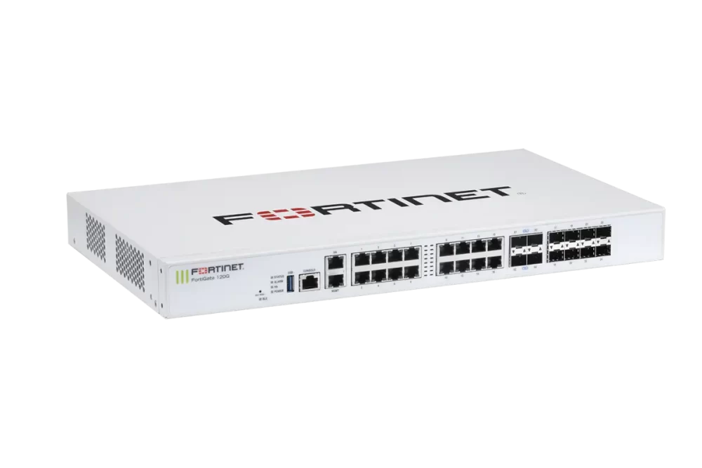 Fortinet FortiGate 120G Front Fortinet FortiGate-120G Hardware plus 3 Year FortiCare Premium and FortiGuard Enterprise Protection (FG-120G-BDL-809-36)