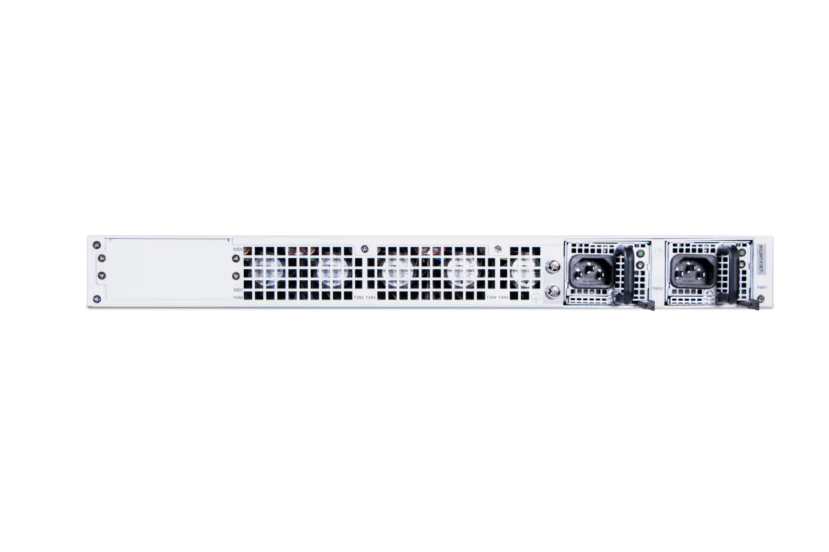 Fortinet FortiGate 900G rear panel, dual AC power supplies