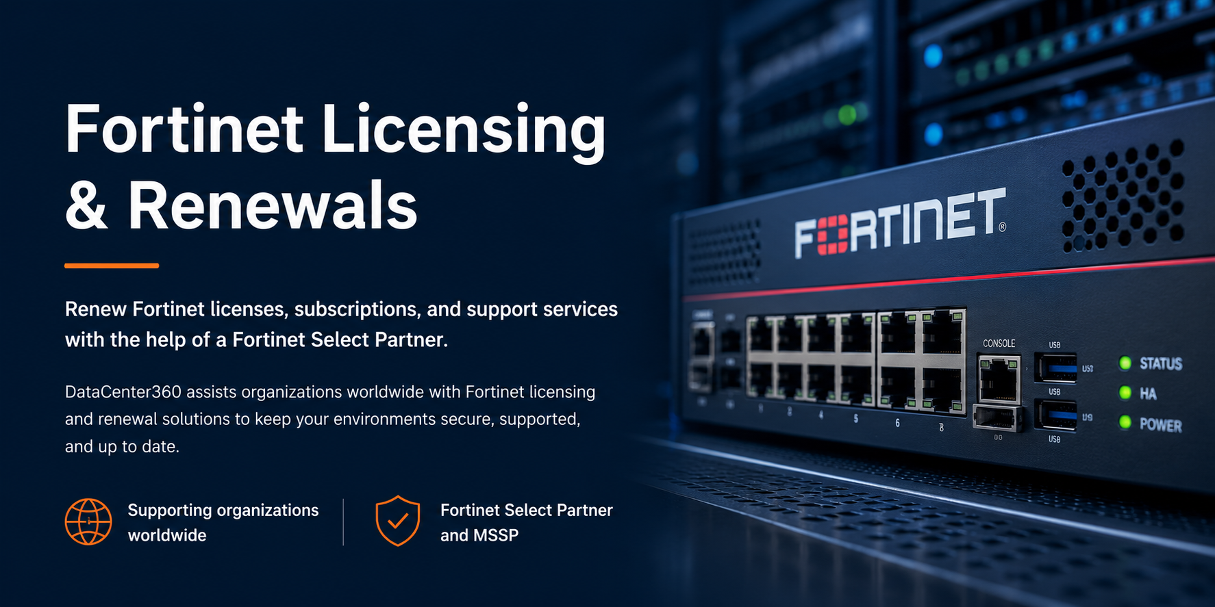 Fortinet Licensing Banner Page
