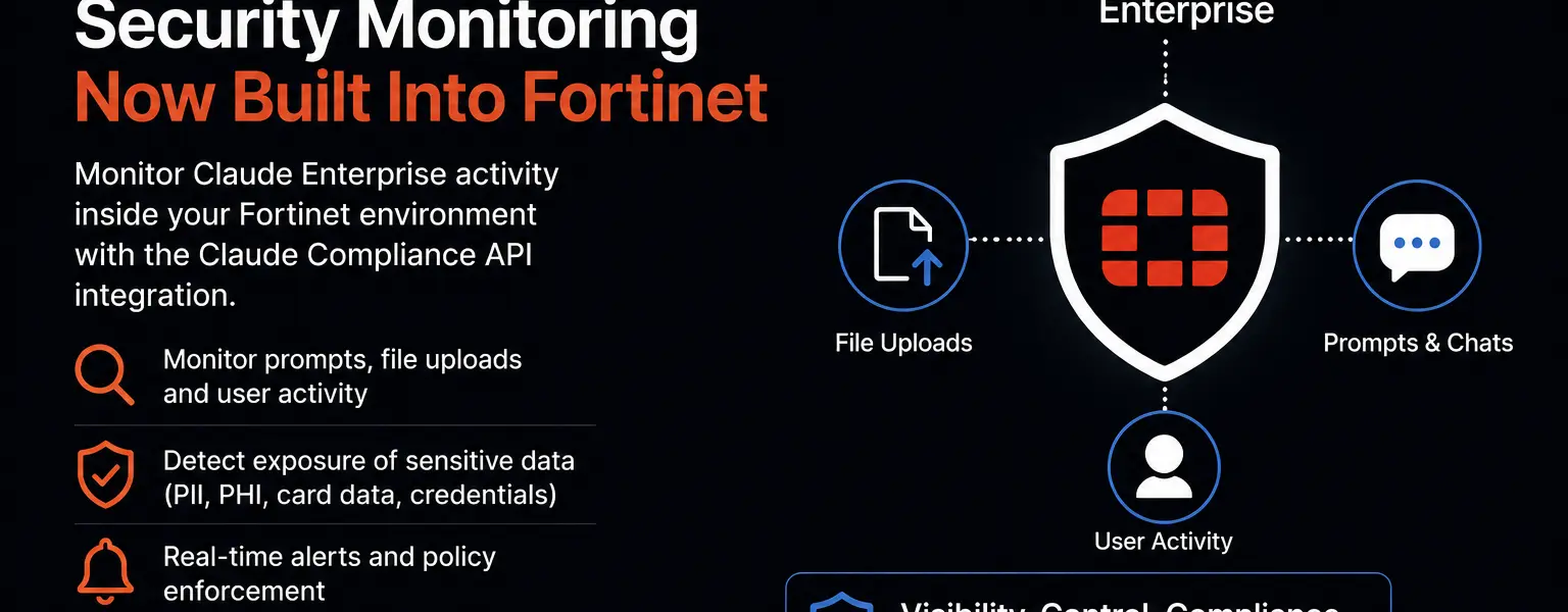 claude enterprise security monitoring fortinet integration